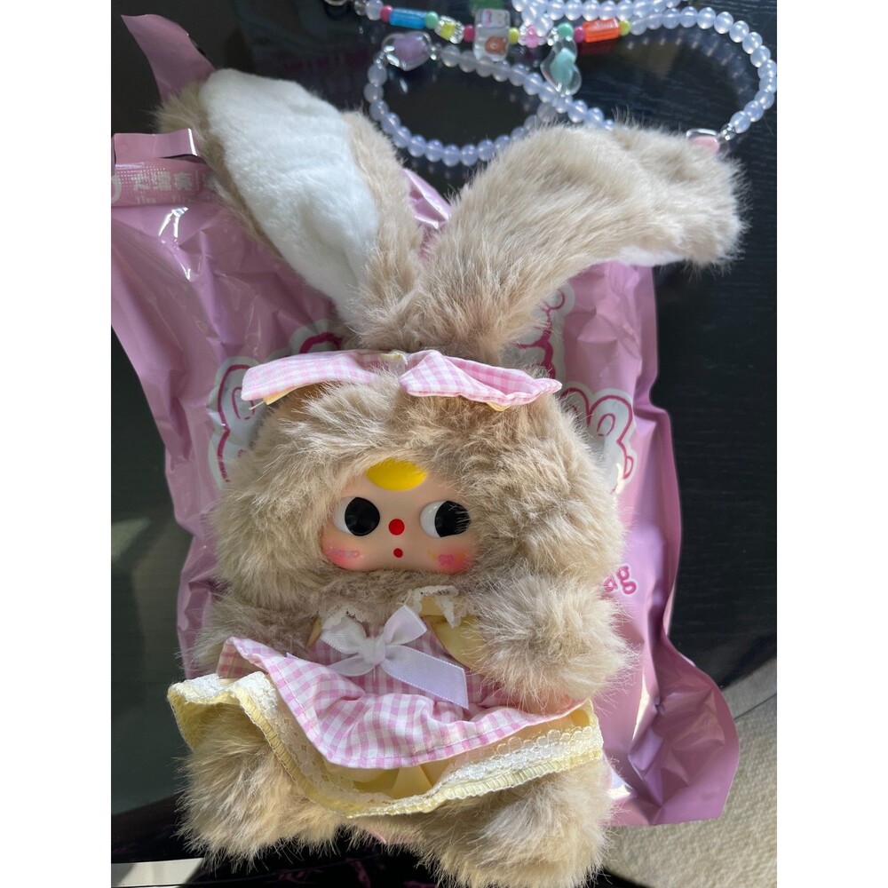 Baby Three "Macchiato Mini Rabbit" Bag - Brown w/Moving Eyes, Chain & Card NEW - Picture 3 of 8